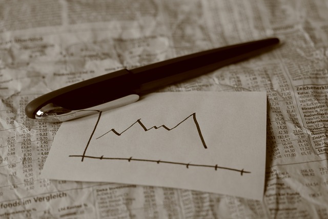 pen on paper with graph on it